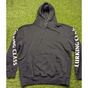 Lurking Class Black Hoodie Mens Medium Disconnect Skull Pullover Sweatshirt